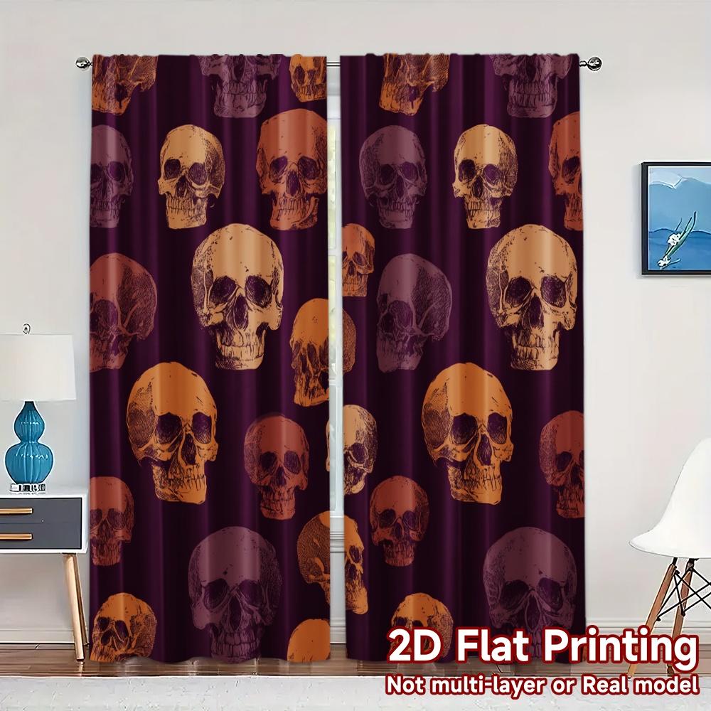 

Flat Printing Jit Curtains Without Rod Eternal Dance Print Chic Versatile Polyester Holiday Ldeal Curtain Set Of 2 Made Washable W100*H70(CM)-Rod Pocket&2PCS