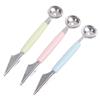 2 In1 Stainless Steel Carving Knife Fruit Ice Cream Baller Scoop Stacks Spoon