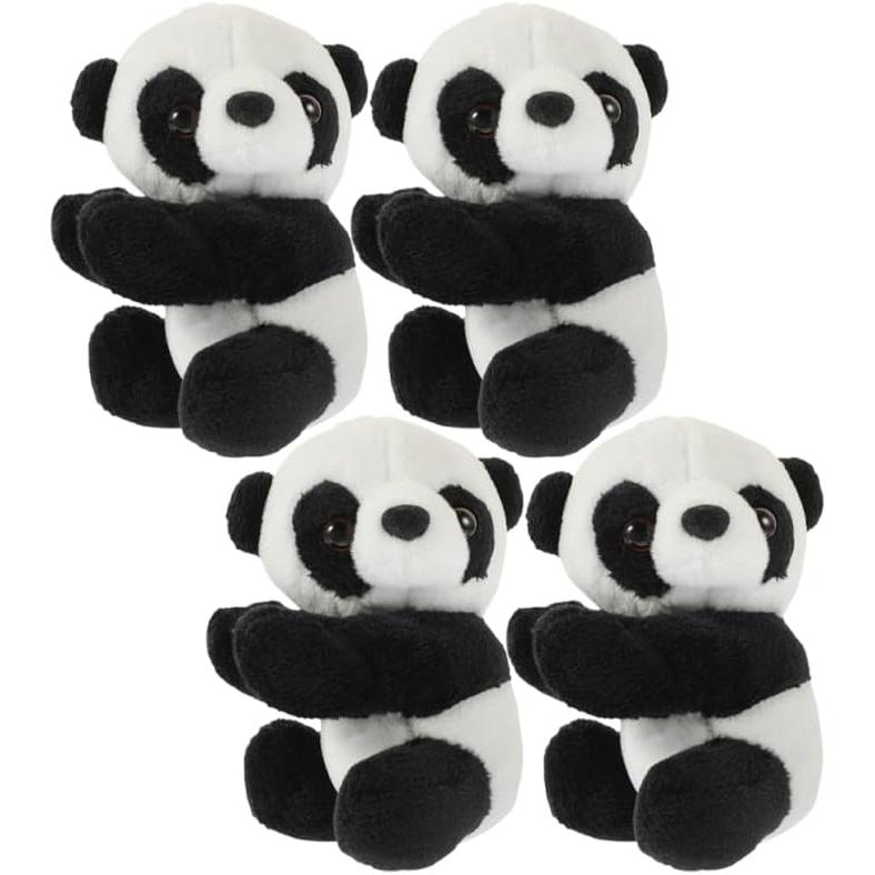 NUOBESTY Panda Clip Plush Toy Set of 4 Panda Memo Clip Hug Photo Holder Animal Mascot