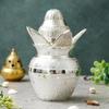Webelkart Premium Plated Pooja Kalash with Coconut for Pooja Decor with Red Velvet Box/Swastik Kalash