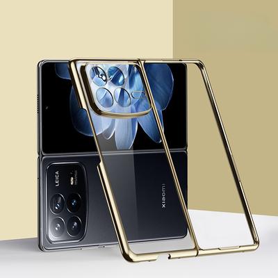 Luxury Electroplating Transparent Foldable Phone Case for Xiaomi Mix Fold 4 Lens Shell Protective Anti-Fingerprint Full Shockproof Protect Cover