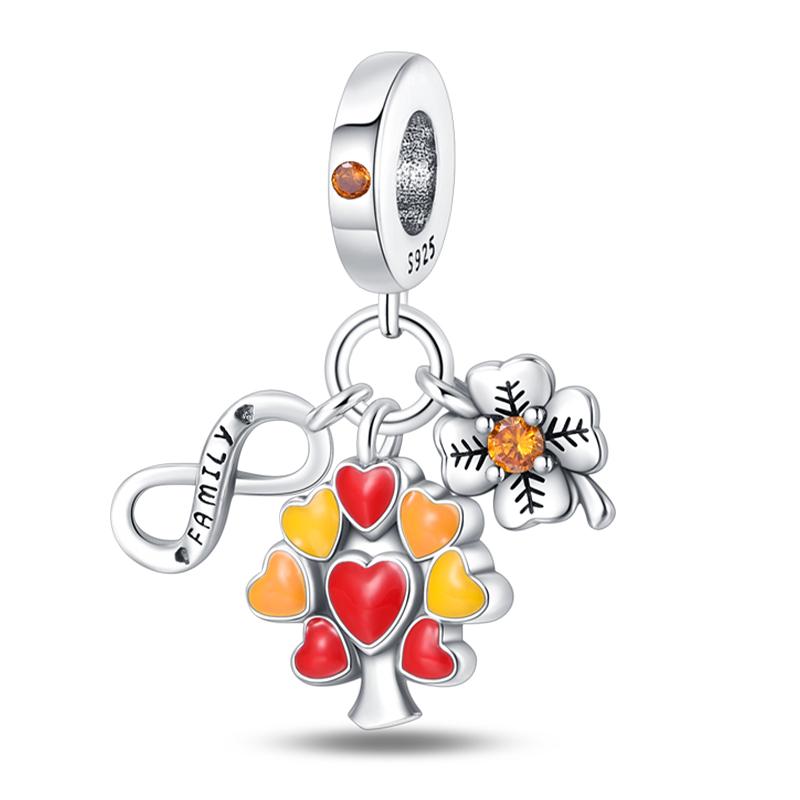 Copper Golden Autumn Series Charms Beads Scarecrow Pumpkin Maple Leaf Charms For Women Fine Diy Jewelry