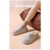 Waterproof Cotton Slippers for Women In Autumn and Winter, Anti Slip Plush Bags and Cotton Shoes for Indoor Home Use