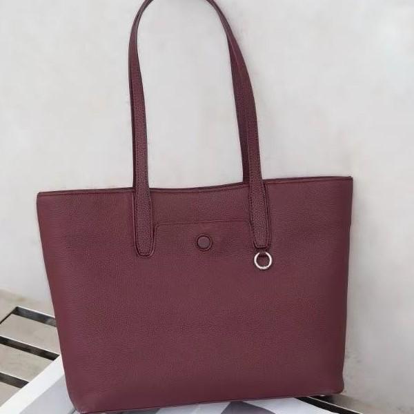 

Summer Women s Crossbody Tote: Large Capacity Cowhide Shoulder Bag for Niche Commute and Mom Use 33*11*27cm вино красного