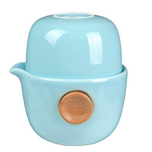 

Yi Long Chinese Tea Tasting Set (1 Teapot + 1 Teacup), Blue, for 1 person, Gift Boxed