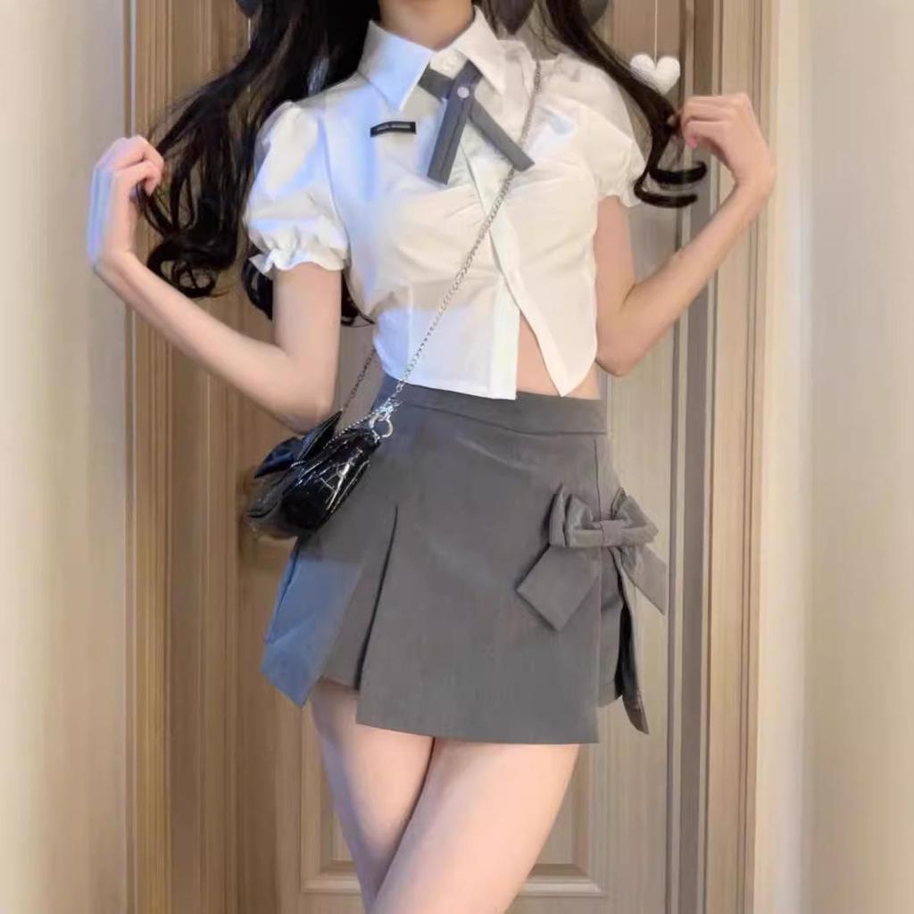 2024 Spring Hot Girl Style: Sexy A-Line Slit Skirt with Fashionable Design