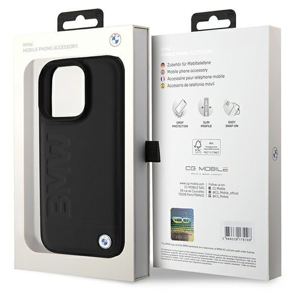 Bmw Bmhcp16Xsllbk Iphone 16 Pro Max 6.9Czarny/Black Hardcase Leather Hot Stamp