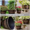 Resin Garden Whiskey Bucket for Indoor Outdoor Decor with Compatibility for Succulents Herbs and Small Foliage