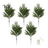 Warm White LED Twig Lights Artificial Lighted Pine with Lights, Fairy Light Olive Branch, Realistic Faux Tabletop Holiday Floral Filler Stem for Home