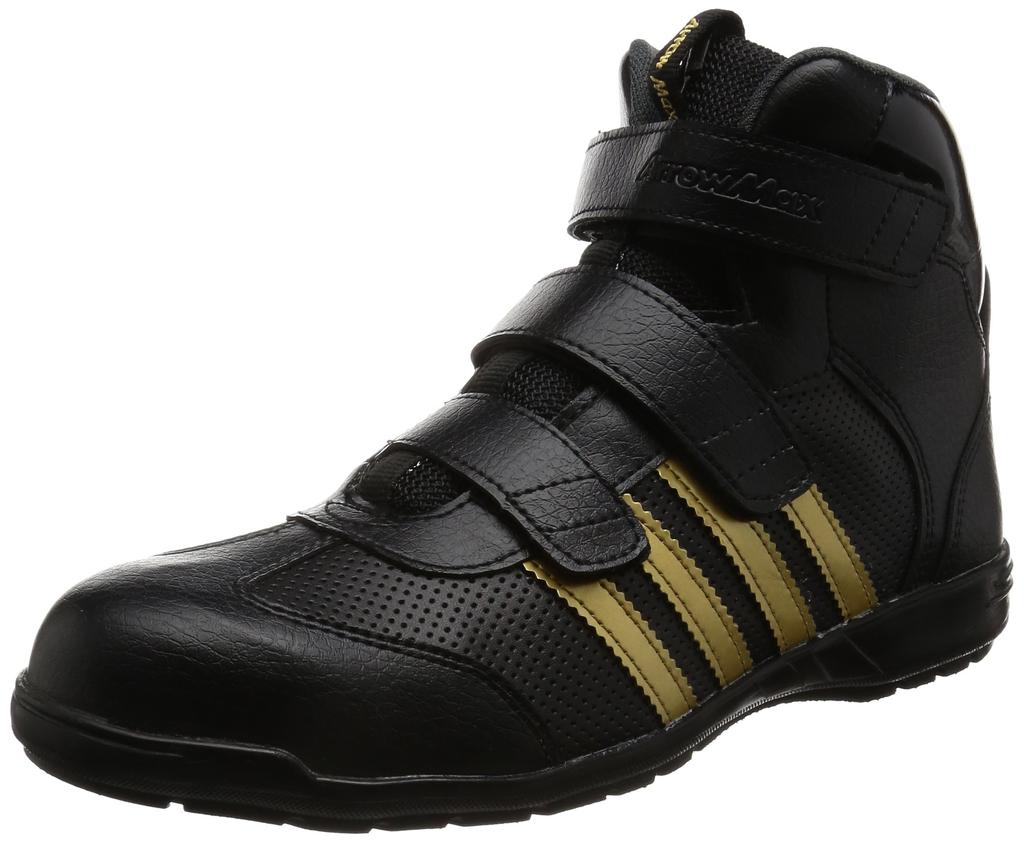 Fukuyama Rubber Mid-Cut Safety Sneakers Arrow Max #68 Black Size 25.5cm