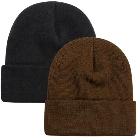 Rosoz Unisex Winter Beanie Cuffed Knit Skull Cap for Men and Women