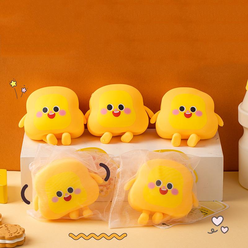 Super Soft Bread Man Anti Stress Squishy Toys Slow Rebound Venting Balls Sensory Squeeze Fidget Toy For Adults Kids Party Favors