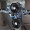 Autositz-Rückenkühlventilator 360-Grad-Drehung Auto-Kopfstützen-Belüftungsventilator USB-Aufladung Doppelkopffächer Nackenkühler Auto-Innenraum