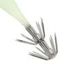 5PCS Luminous Squid Jigs High Carbon Steel Hook 8cm Squid Jig Saltwater Lure with 360° Swivel Artificial Bait Freshwater Fishing