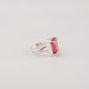 Rosa Turmal Edelstein Handgefertigter Silberring, 925 Sterling Silber Schmuck Geschenk für Ehefrau RR-86-2