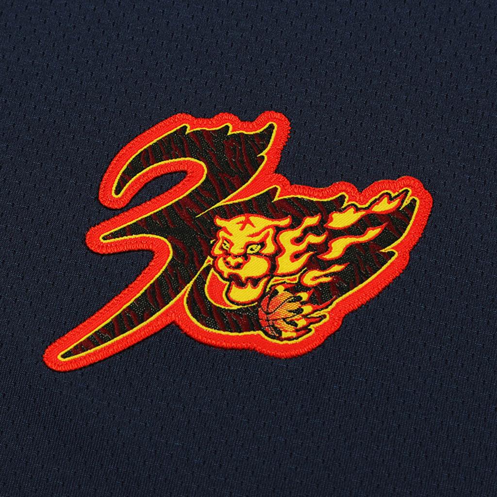 Li Ning CBA Series 24-25 Season Guangdong Hongyuan Fan Edition Pullover V-Neck Printed Color Block Basketball Jersey Men jersey AAYU515-1