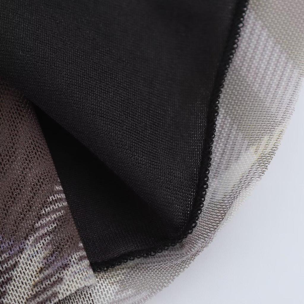 2025 Spring Women's Slim Plaid Silk Sarong Skirt with Button Details