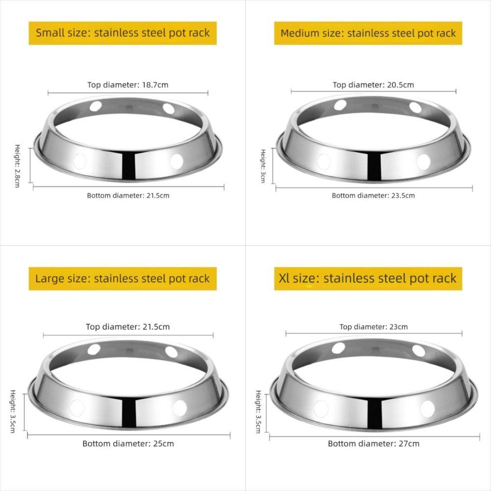 Universal Wok Support Ring Stainless Steel Anti Slip Stove Gas Ring Pot Reducer Trivet Grates Desktop Anti-scalding Rack