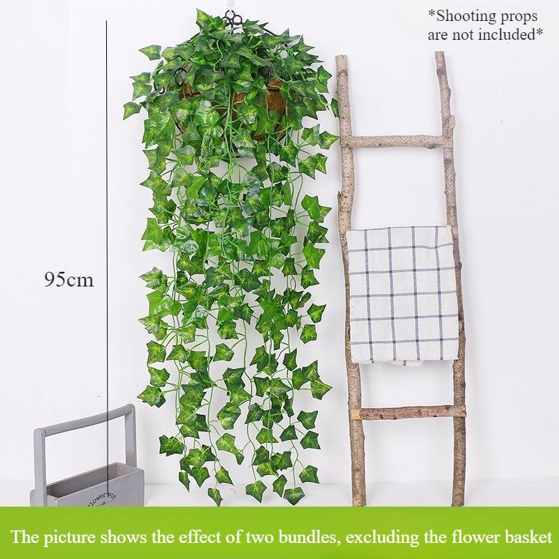 

95см Искусственная Растение Лиана Настенная Пластиковая Лиана Ветка Листья Дом Улица Сад Свадьба Ландшафтная Декорация Растение Плющ 1pcs