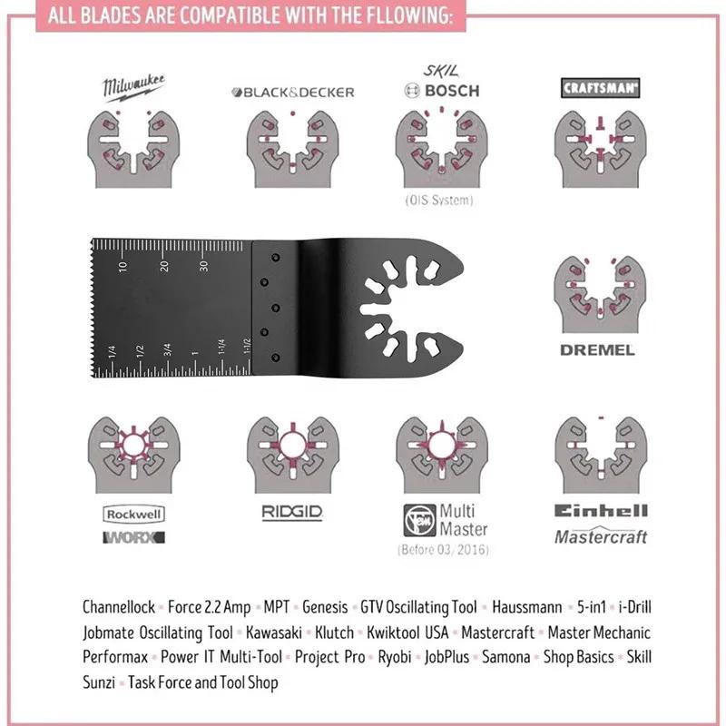 14pcs Tool Saw Blade High Carbon Steel High Quality Universal Multifunctional Finisher Accessories 34mm Oscillating Saw Blade
