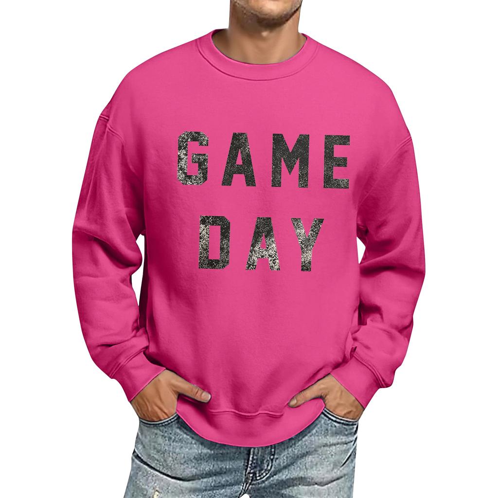 Men's Oversized Long Sleeve Crewneck Sweatshirt Casual Loose