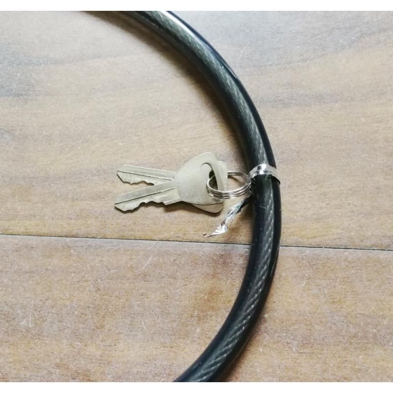 1pc 6/6.5/8/10mm Random Color Bicycle Wire Lock 60cm Steel Cable Lock Anti-theft Lock Mountain Bike Bicycle Accessories