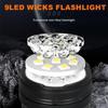Portable 9 LED Flashlights USB Rechargeable Torch With Pen Clip COB Flashlight Outdoor Fishing Tail Magnetic Work Light