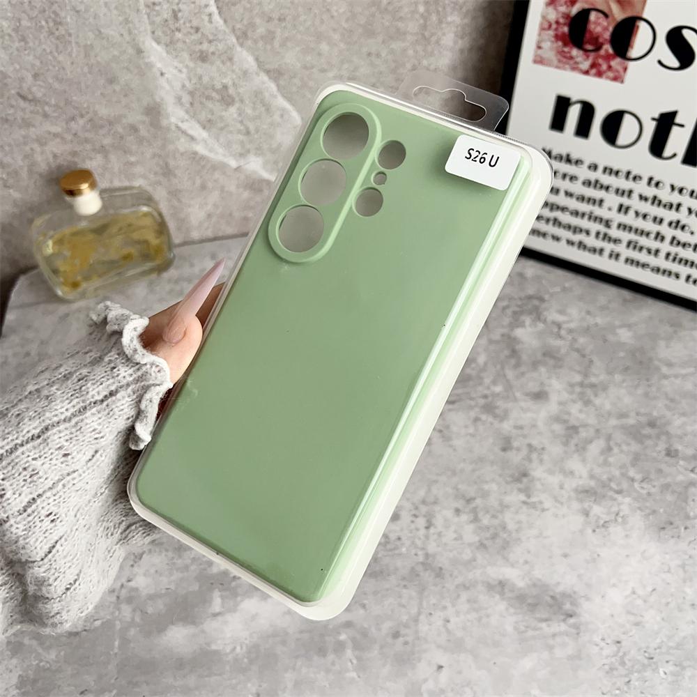 Luxury Original Liquid Silicone 1:1 Phone Case For Samsung Galaxy S23 FE S24 Plus S25 S26 Ultra Anti-drop Protect Cover with box