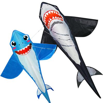Big Shark Shaped Kite Easy To Fly Primary Stunt Kite with Wire Board Colorful Flight Kite Enhance Coordination for Boys Girls