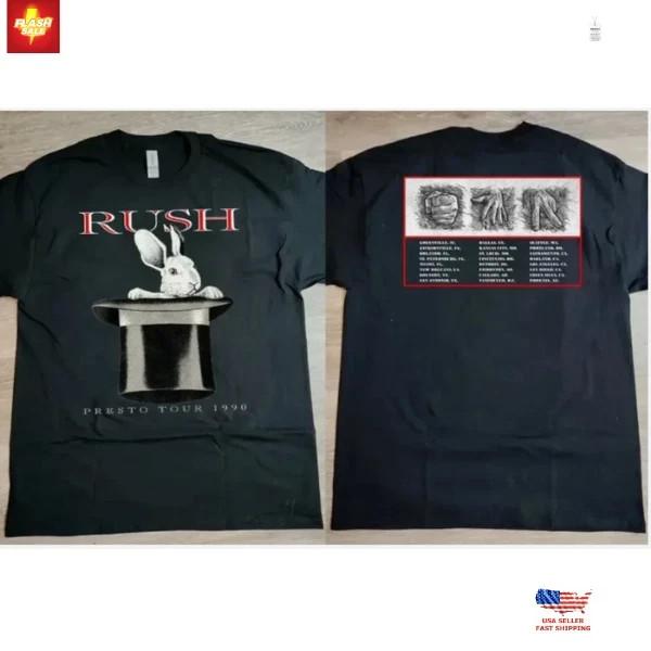 Vintage 1990 Rush Rabit Presto North America Tour T-Shirt US1918 Unisex T-Shirt S