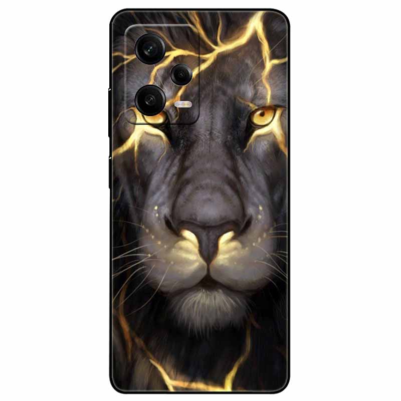 For Redmi Note 12 Pro 5G Case Note12 Covers TPU Black Silicone Starry Cover for Xiaomi Redmi Note 12 Pro+ 5G Plus Cartoon Soft