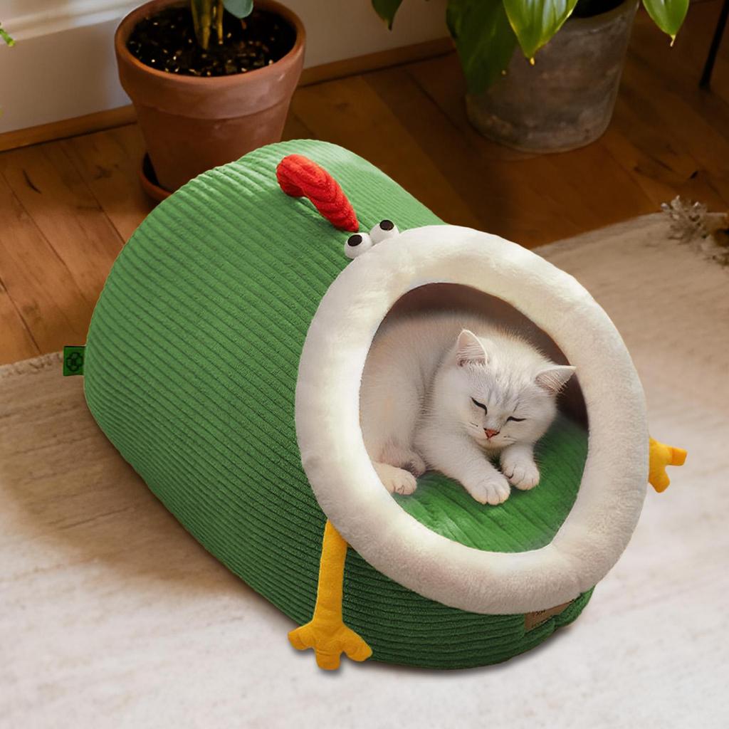 Cat Hideaway Bed Cave with Removable Cushion Winter Warm Cat Bed Pet House Kitten Cave for Small Pet Puppy Sleeping