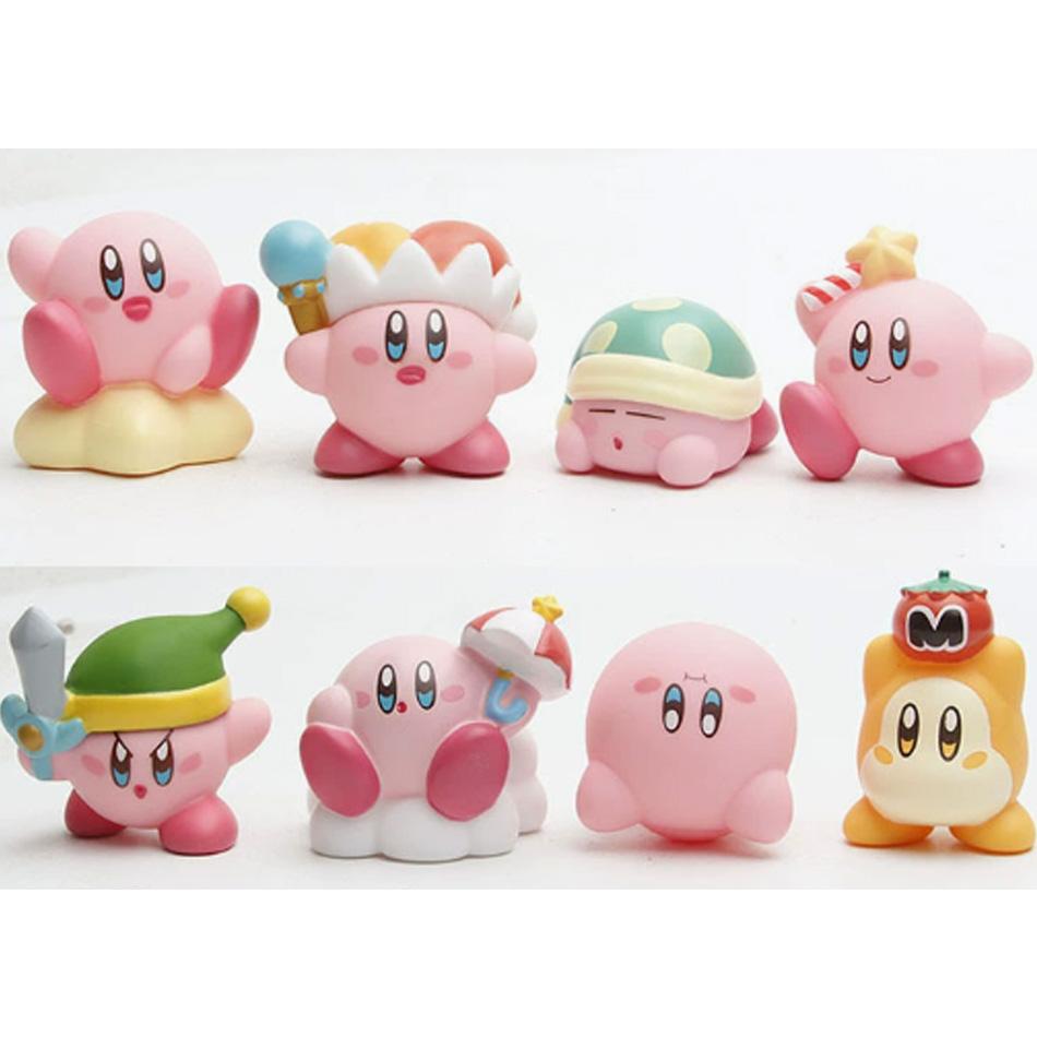 Star Kirby Actionfiguren Spielzeug Mit Kirby Cartoon Aufbewahrungstasche Pvc Niedliche Figur Action Spielzeug