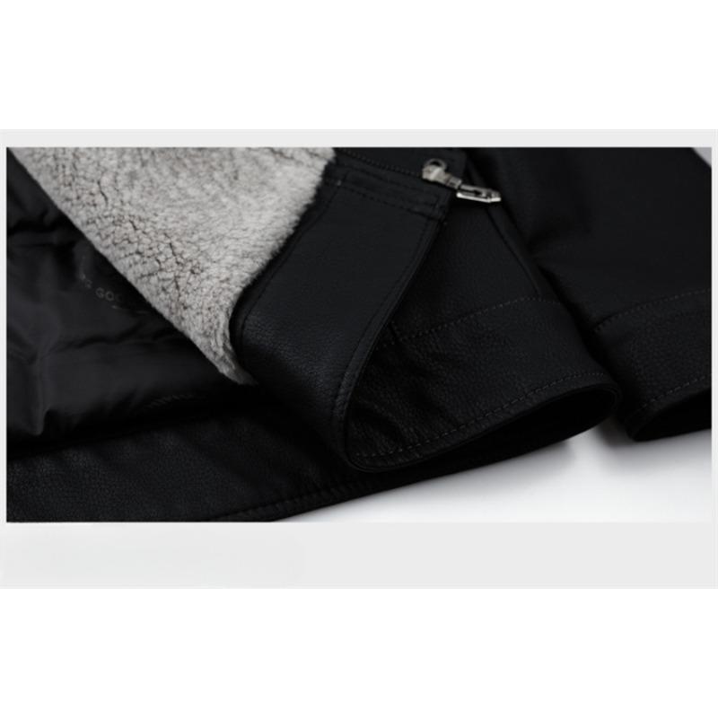 Genuine Leather Down Jacket Men's Short Slim Fit Lambswool Lapel Sheepskin Jacket Winter Leather Jacket Trendy