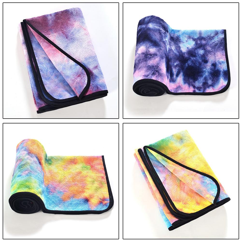 Microfiber Yoga Towel Mat with Non Slip Silicone Particles Backside Soft Travel Sport Fitness Exercise Beach Towel