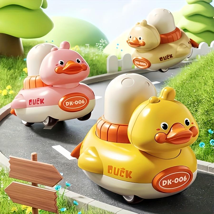 Adorable Push Toy Duck Car, Little Yellow Duck Press and Go Sliding Vehicle,No Battery Required,Durable ABS Material, Teen Birthday Party Holiday Gift
