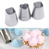 1-3pc Heart Shape Big Nozzles For Cake Cream Piping Tips Square Nozzles Icing Piping Nozzles Cookie Cupcake Cake Decorating Tips