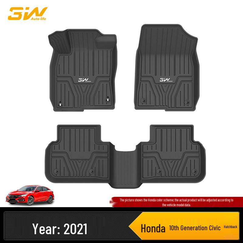 3W All TPE Floor & Trunk Mats for Honda 10th & 11th Gen Civic