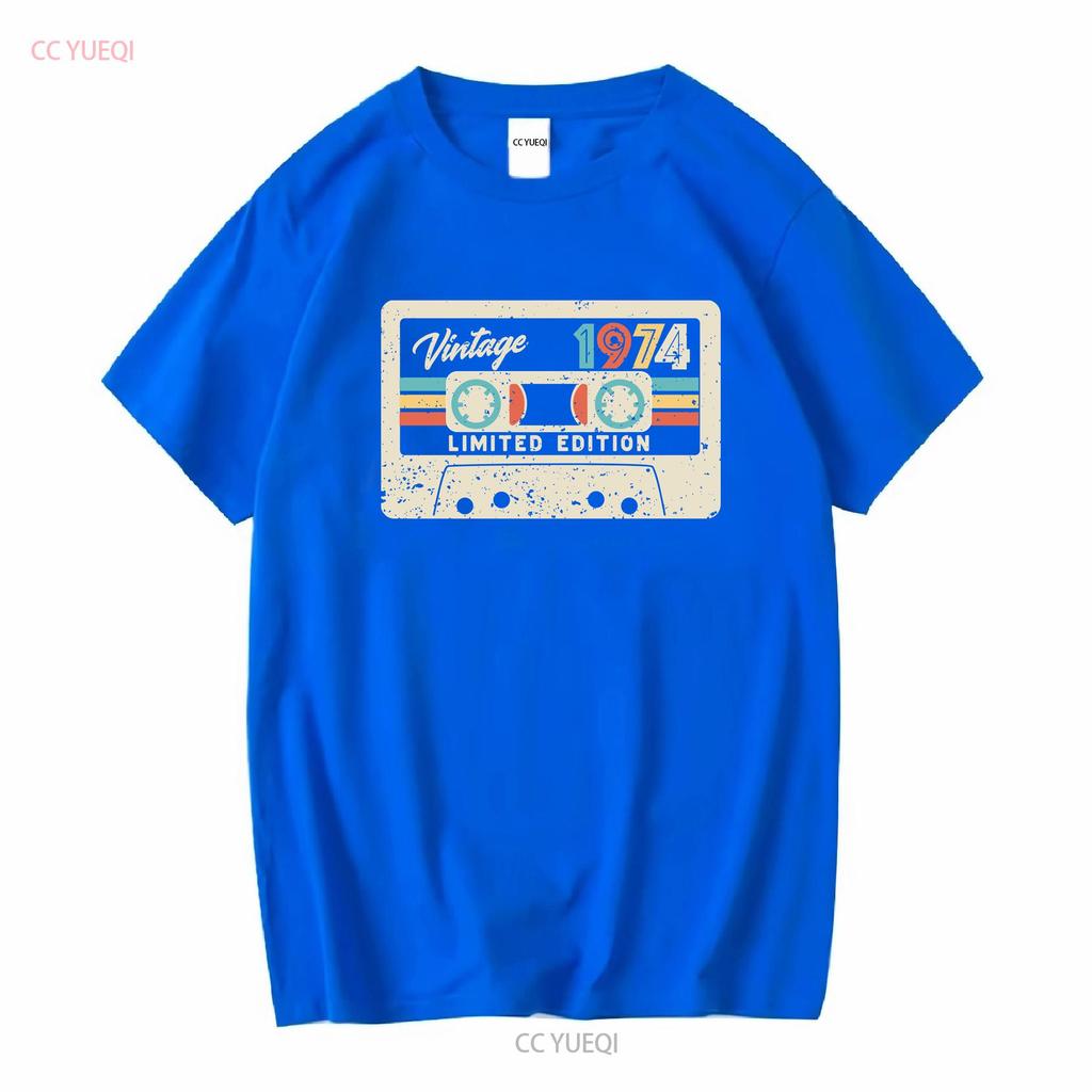 50th Birthday T Shirt Vintage 1974 Limited Edition Cassette For Long Or Short Sleeves Vintage Washed Breathable