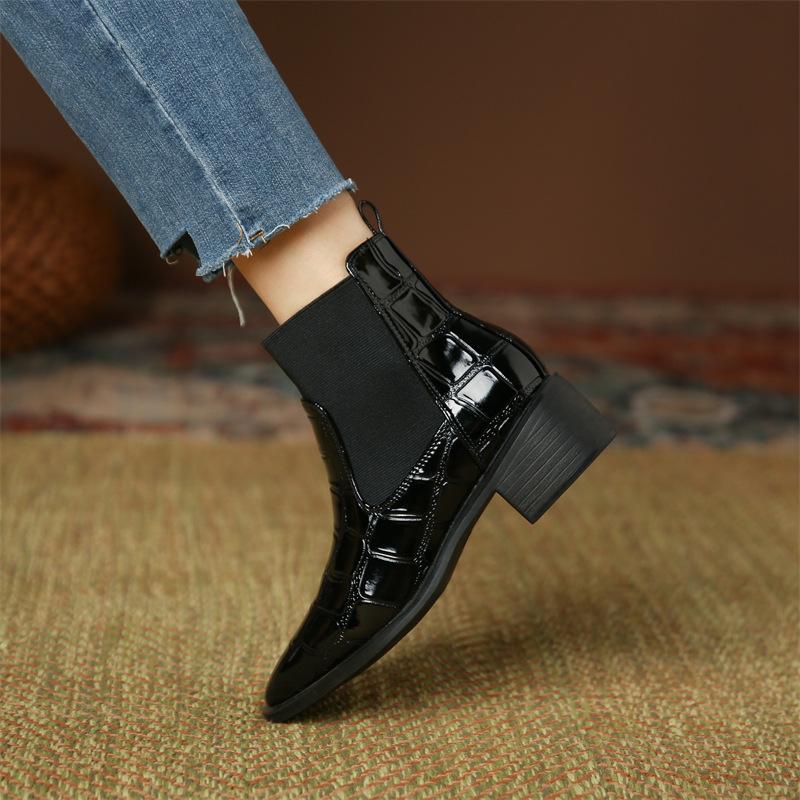 Short Boots Women's Autumn and Winter New High-end Niche Chelsea Boots Thick Heel Medium Heel High Heel Martin Boots
