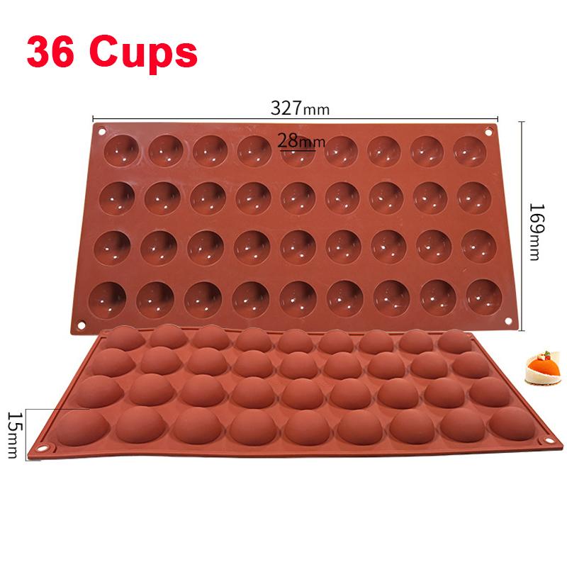 Semi Sphere Silicone Chocolate Mold Half Ball Cake Tray Silicon Dome Baking Moulds DIY Pudding Candy Jelly Kitchen Baking Tool