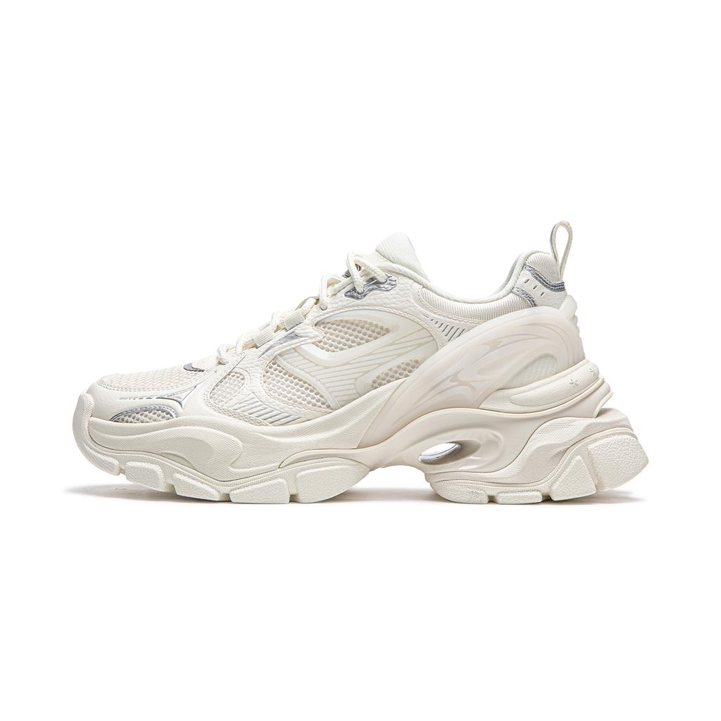 Li Ning Project Cici Trendy Thick Sole Fashion Shock Absorption Non-Slip Wear-Resistant Support Increased Bounce Low-Top Casual Shoes AGCU262-1