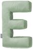 Decorative Pillow In the Shape of a Letter 'E', Olive