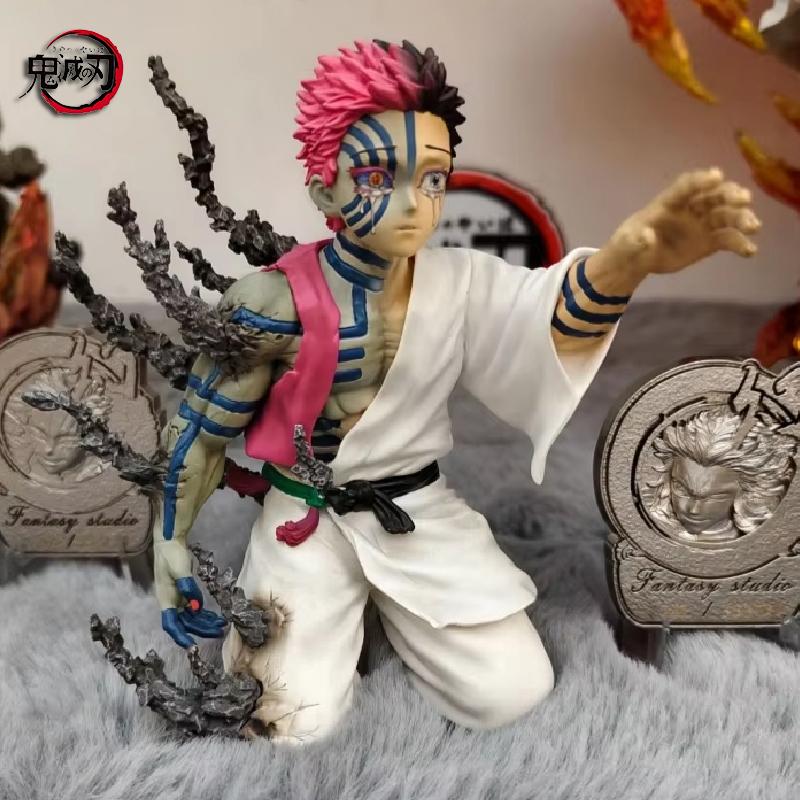 14cm Anime Demon Slayer Akaza Hakuji Figurine Modèle Poupée Figurine d'Action PVC Décoration Ornement de Bureau Périphérique Jouet