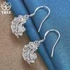 925 Sterling Silver Rose Flower Drop Earrings Jewelry