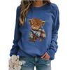 '' Halloween 3D Digital Print Casual Hoodie Women Animal Soft Cotton Blend Long Sleeve Regular Fit