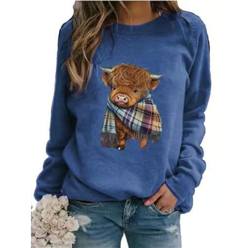 '' Halloween 3D Digital Print Casual Hoodie Women Animal Soft Cotton Blend Long Sleeve Regular Fit