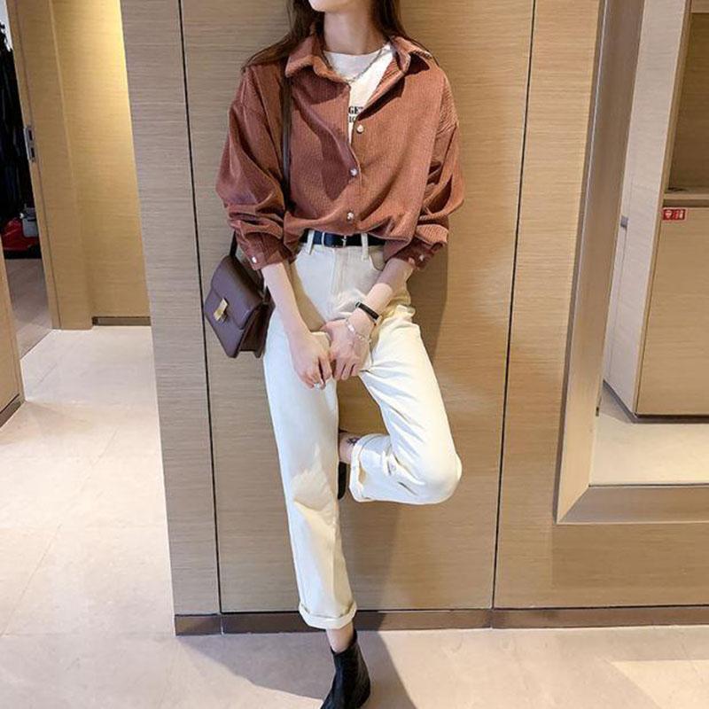 Flannel Shirt Long Sleeve Top 