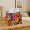 1pc Vintage Floral Tissue Box Holder & Napkin Dispenser - Multifunctional Decorative Organizer Suitable for Tissues/Roles/Sheets, Seamless Compatible 