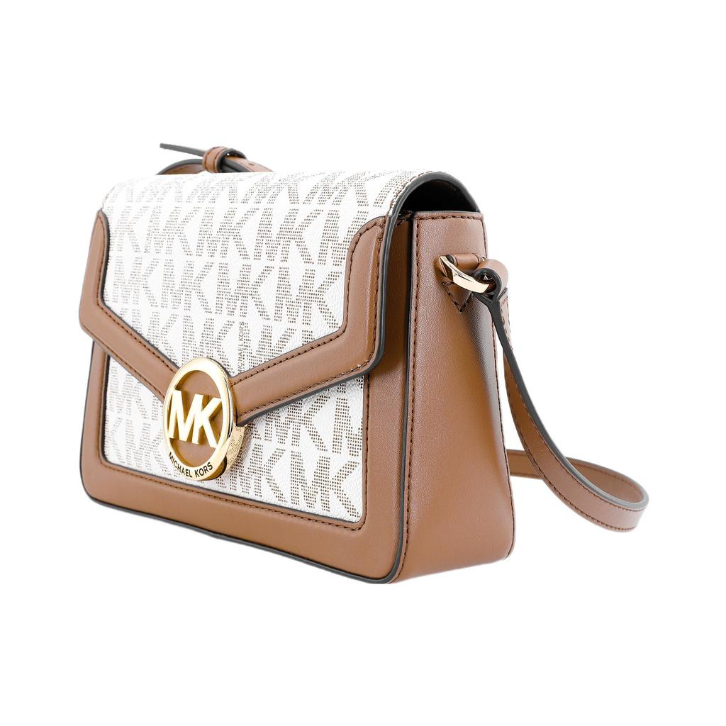 New MICHAEL KORS Jessie Leather Crossbody Bags Shoulder Bags Women's Khaki 38T1CI6C1B-VANILLA